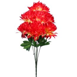 BUKIET 7 SZTUCZNYCH CHRYZANTEM W KOLORACH ŻÓŁTO-CZERWONYCH O WYSOKOŚCI 65 CM