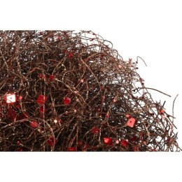 Bożonarodzeniowy Wianek Świąteczny z Brązowej Faszy Rattanowej z Cekinami 35 cm