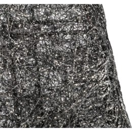 Czarno-Srebrna Choinka Stożek z Sizalu 80cm - Dekoracja Świąteczna