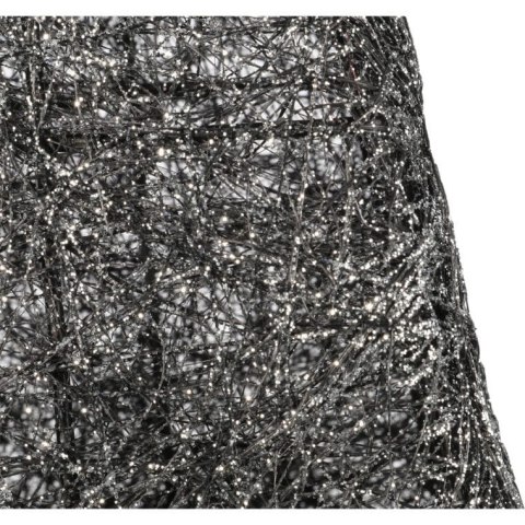 Czarno-Srebrna Choinka Stożek z Sizalu 80cm - Dekoracja Świąteczna