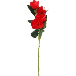 Gałązka Dekoracyjna z 5 Czerwonych Magnolii Wyglądających Jak Żywe, 45 cm
