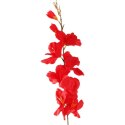 Gałązka Sztucznej Gladioli W Kolorze Czerwonym - 70 cm