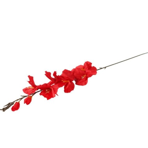 Gałązka Sztucznej Gladioli W Kolorze Czerwonym - 70 cm