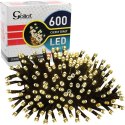 Lampki Choinkowe na Zewnątrz 600 LED, Ciepły Biały, Zasilanie Sieciowe, Długość 33m