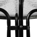 STOLIK OKRĄGŁY BISTRO OGRODOWY SZKLANY BALKONOWY 60 CM