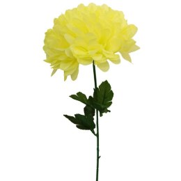 Sztuczna Chryzantema Żółta - Dekoracja na Wszystkich Świętych, Wysokość 75 cm, Średnica Główki 20 cm