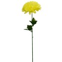Sztuczna Chryzantema Żółta - Dekoracja na Wszystkich Świętych, Wysokość 75 cm, Średnica Główki 20 cm