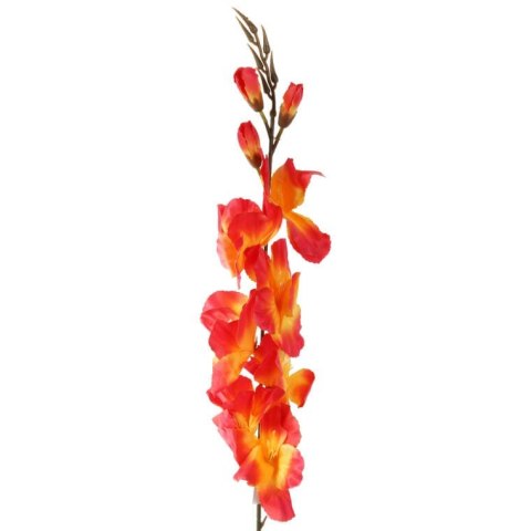 Sztuczna Gałązka Gladioli Pomarańczowej - 70 cm