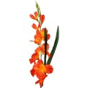 Sztuczna gałązka gladioli pomarańczowej o długości 70 cm