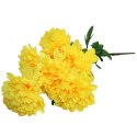 Sztuczny Bukiet 6 Żółtych Chryzantem 72 cm - Dekoracja na Wszystkich Świętych