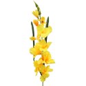 Sztuczny kwiat Gladioli w kolorze żółtym o długości 70 cm