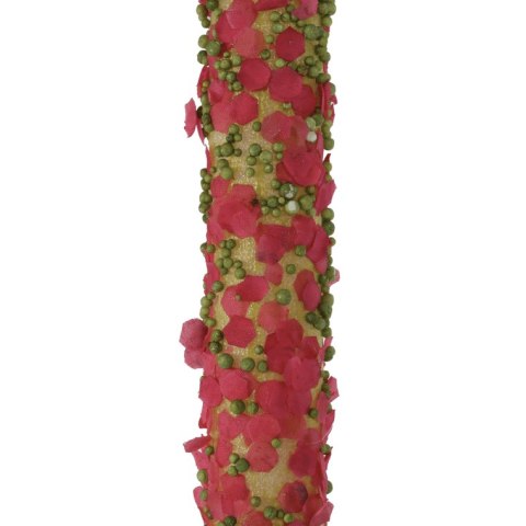 Sztuczny kwiat - gałązka czosnku w spiralnym kształcie, kolor ciemny róż, długość 110cm