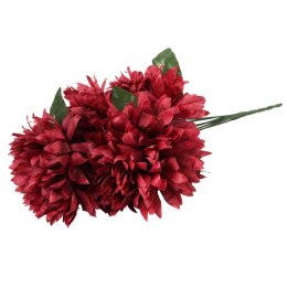 Bordowy Bukiet Sztucznych Chryzantem 62cm - Dekoracja na Wszystkich Świętych
