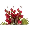 Bukiet płaska wiązanka nagrobna mix gladioli i gerber 68cm czerwony