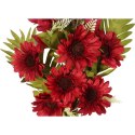 Bukiet płaska wiązanka nagrobna mix gladioli i gerber 68cm czerwony