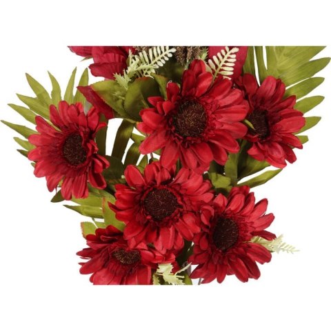 Bukiet płaska wiązanka nagrobna mix gladioli i gerber 68cm czerwony