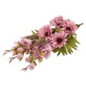 Bukiet płaska wiązanka nagrobna mix gladioli i gerber 68cm fioletowa