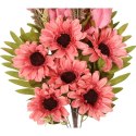 Bukiet płaska wiązanka nagrobna mix gladioli i gerber 68cm różowa