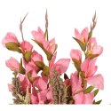 Bukiet płaska wiązanka nagrobna mix gladioli i gerber 68cm różowa