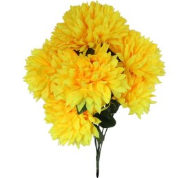 Bukiet sztucznych chryzantem żółtych 62cm - idealny do dekoracji na Wszystkich Świętych