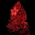 Dekoracja Świetlna na Zewnątrz 100 LED Sople Czerwone z Dodatkowym Gniazdem IP44