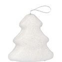 Komplet 6 Białych Styropianowych Choinek - Dekoracja Świąteczna 5,5 cm