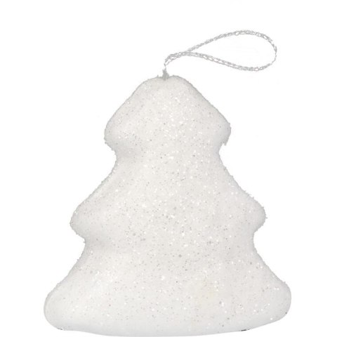 Komplet 6 Białych Styropianowych Choinek - Dekoracja Świąteczna 5,5 cm