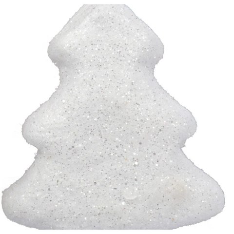 Komplet 6 Białych Styropianowych Choinek - Dekoracja Świąteczna 5,5 cm