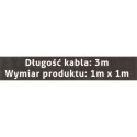 Kurtyna świetlna LED 1x1m do dekoracji zewnętrznej, światło zimne białe, odporna na warunki atmosferyczne, 64 diody, kabel zielo