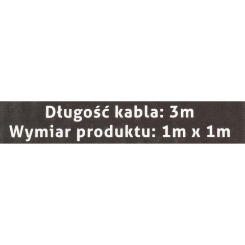 Kurtyna świetlna LED 1x1m do dekoracji zewnętrznej, światło zimne białe, odporna na warunki atmosferyczne, 64 diody, kabel zielo