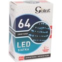 Kurtyna świetlna LED 1x1m do dekoracji zewnętrznej, światło zimne białe, odporna na warunki atmosferyczne, 64 diody, kabel zielo