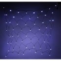 Kurtyna świetlna LED 1x1m do dekoracji zewnętrznej, światło zimne białe, odporna na warunki atmosferyczne, 64 diody, kabel zielo
