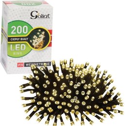 Lampki Choinkowe 200 LED z Energooszczędnymi Diodami, Kolor Ciepły Biały, Wewnętrzne, W Ringu, Zgodne z Normami UE