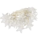 Niebieskie Gwiazdki LED do Choinki - 20 Lampków na Przezroczystym Przewodzie