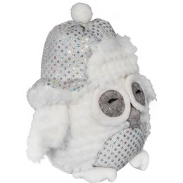 Pluszowy Stopper Drzwiowy w Kształcie Sowy ze Świątecznymi Dekoracjami, 30 cm
