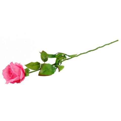 Róża sztuczna pojedynka w pąku kolor różowy 68 cm