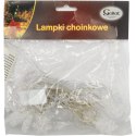 Świąteczne Lampki Choinkowe LED Śnieżynki - Białe, Zasilanie Sieciowe, 20 szt.