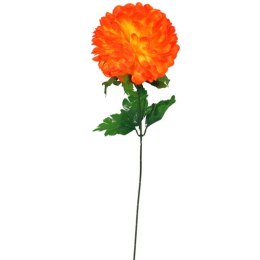 Sztuczna Chryzantema Pojedyncza Jasnopomarańczowa - Dekoracja na Wszystkich Świętych, Wysokość 68 cm