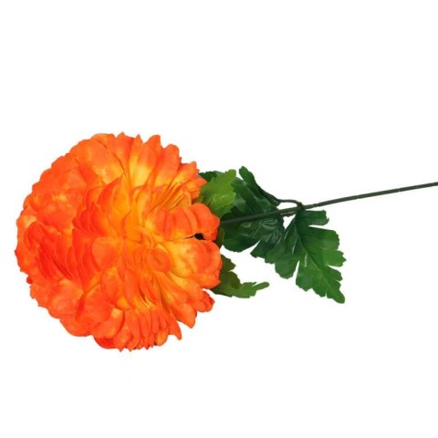 Sztuczna Chryzantema Pojedyncza Jasnopomarańczowa - Dekoracja na Wszystkich Świętych, Wysokość 68 cm