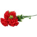Sztuczny bukiet 7 czerwonych chryzantem 80cm - dekoracja na Wszystkich Świętych.