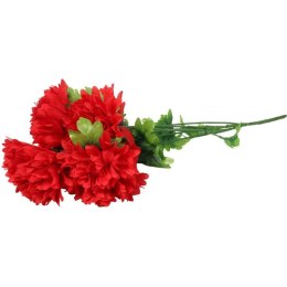 Sztuczny bukiet 7 czerwonych chryzantem 80cm - dekoracja na Wszystkich Świętych.