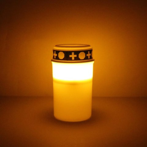 Znicz elektryczny Świeca LED Biała 12.2cm