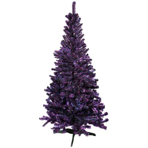 Choinka Świąteczna Fluo w Kolorach Zielonym i Fioletowym 210 cm