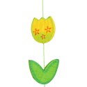 Girlanda Wiosenna z Drewnianych Żółtych Tulipanów 140cm
