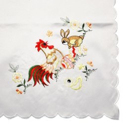 Plamoodporny Obrus świąteczny na stół Wielkanocny 85x85cm Kogut
