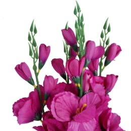 Fioletowy Bukiet 5 Sztucznych Gladioli o Realistycznym Wyglądzie, 65 cm