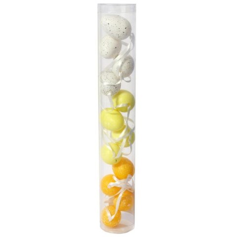 Jajka plastikowe zawieszki zestaw 12 sztuk 4cm pomarańczowe