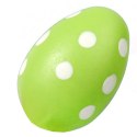 Jajka plastikowe zawieszki zestaw 12 sztuk 4cm zielone z dekorem