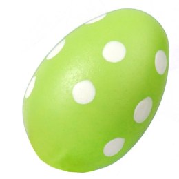 Jajka plastikowe zawieszki zestaw 12 sztuk 4cm zielone z dekorem