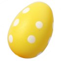 Jajka plastikowe zawieszki zestaw 12 sztuk 4cm żółte z dekorem